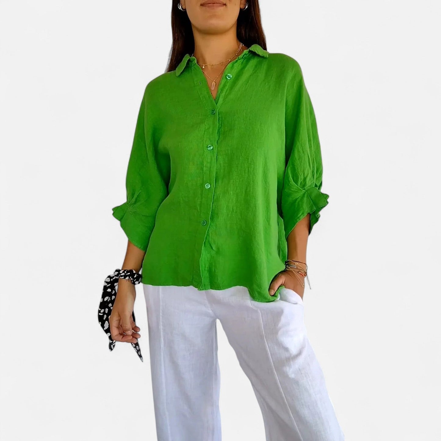 Old Monarchy | Camisa de verano de lino para mujer - Gracia sin esfuerzo, elegancia transpirable