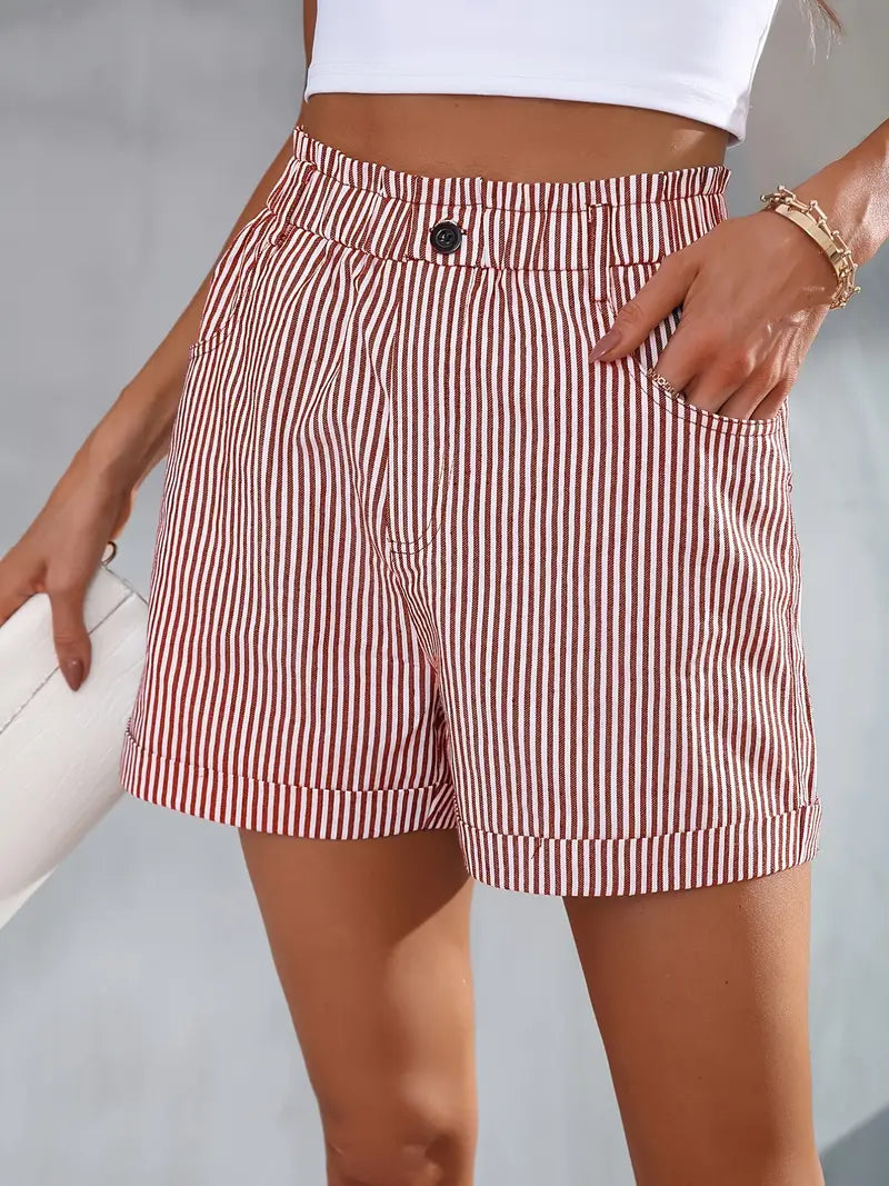Gertrude - Pantalones de rayas con bolsillos inclinados