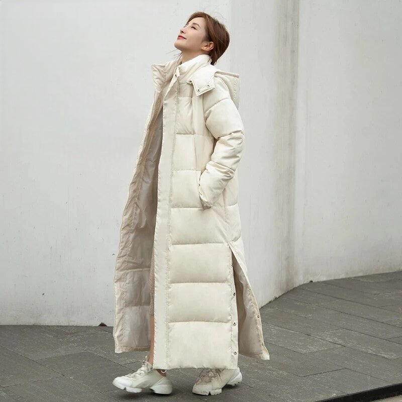Abrigo de invierno elegante y cortaviento para mujer