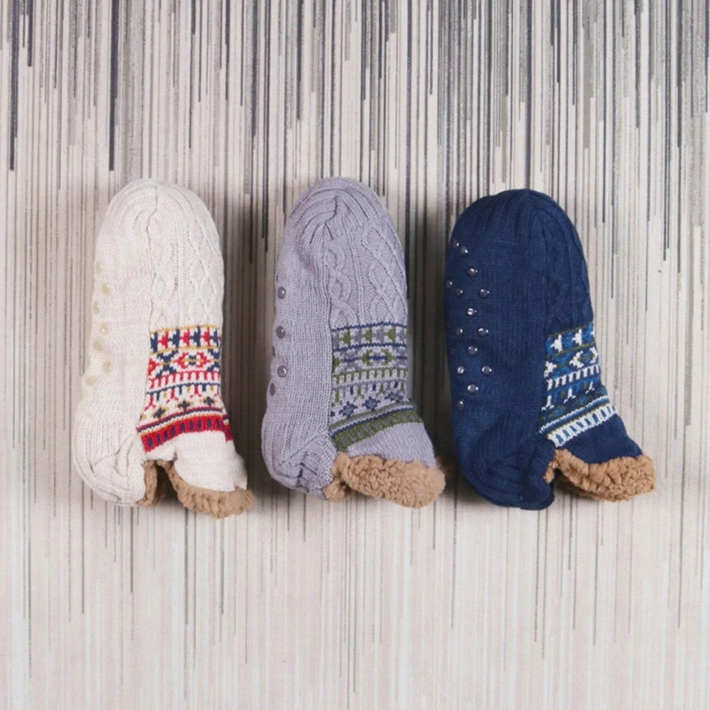 Calcetines de invierno antideslizantes para interior