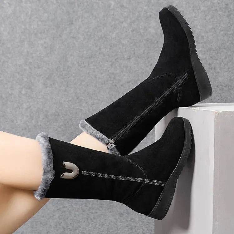 Botas altas de piel para mujer
