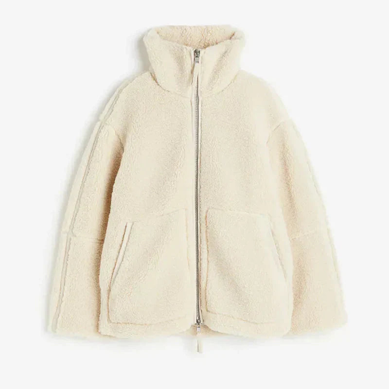 Avelena - Chaqueta Teddy cálida y de gran tamaño