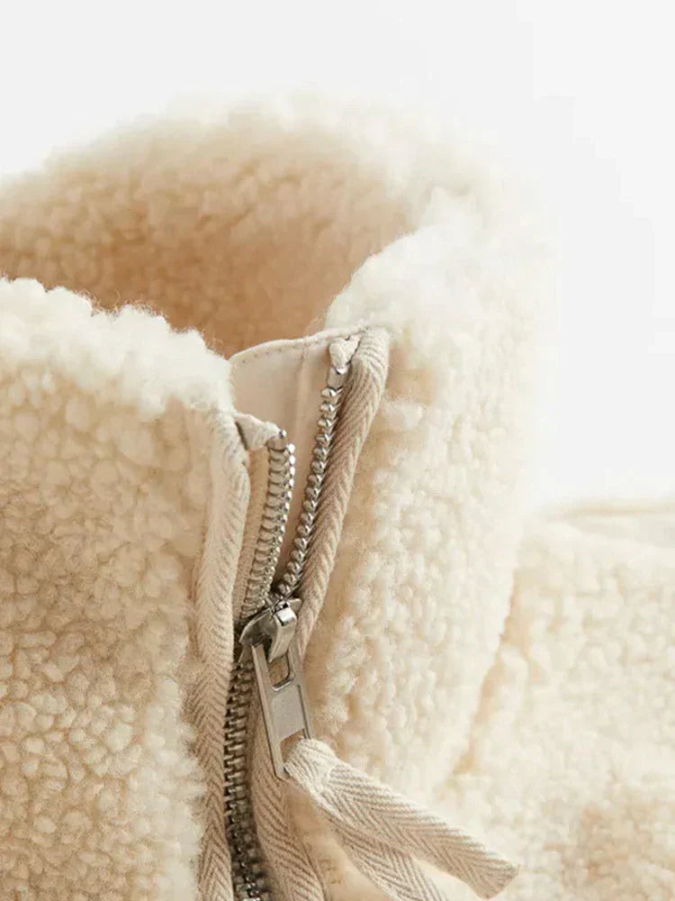 Avelena - Chaqueta Teddy cálida y de gran tamaño