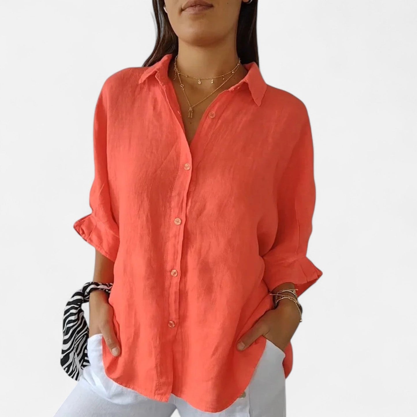 Old Monarchy | Camisa de verano de lino para mujer - Gracia sin esfuerzo, elegancia transpirable