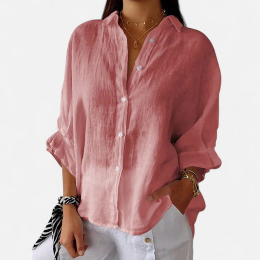 Old Monarchy | Camisa de verano de lino para mujer - Gracia sin esfuerzo, elegancia transpirable
