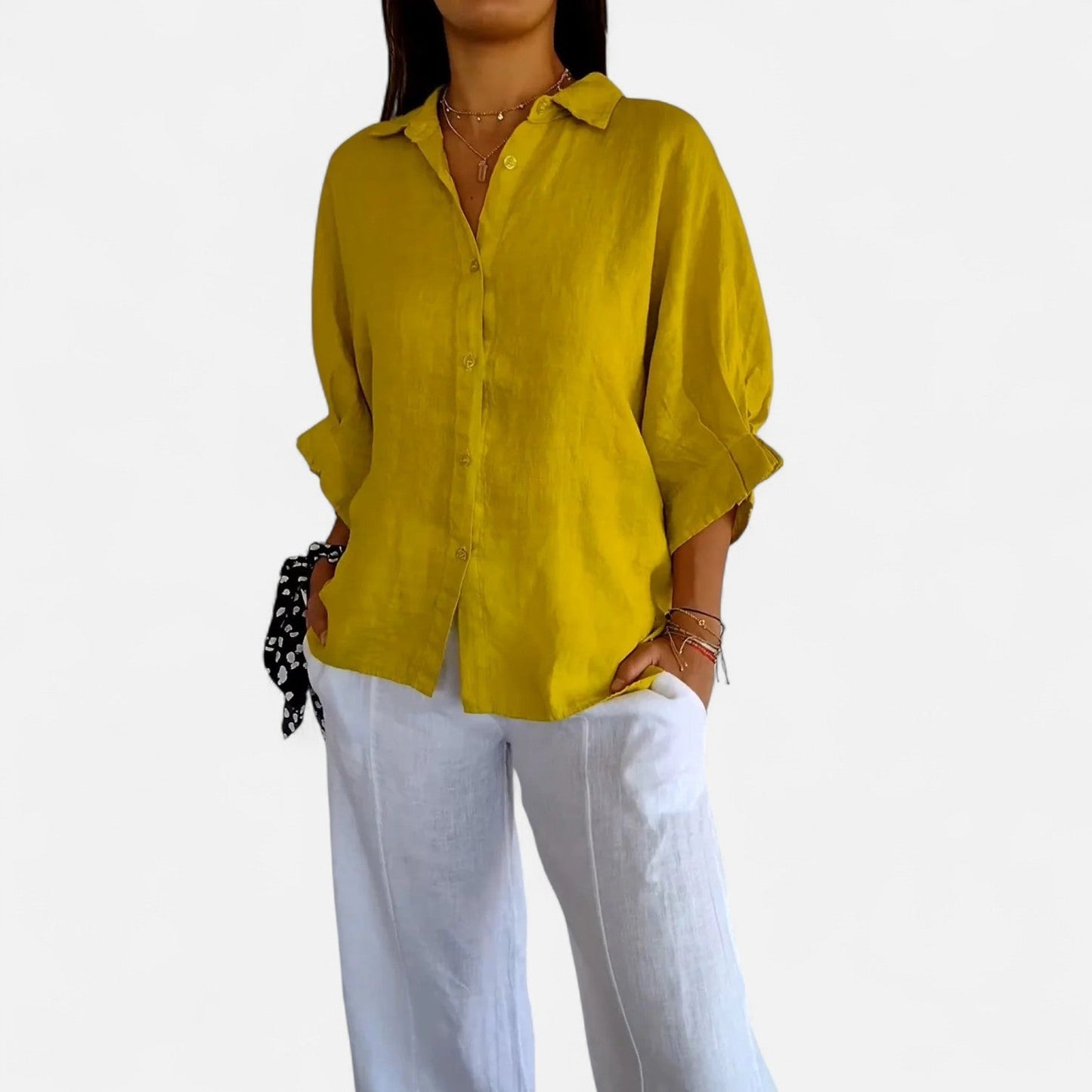 Old Monarchy | Camisa de verano de lino para mujer - Gracia sin esfuerzo, elegancia transpirable