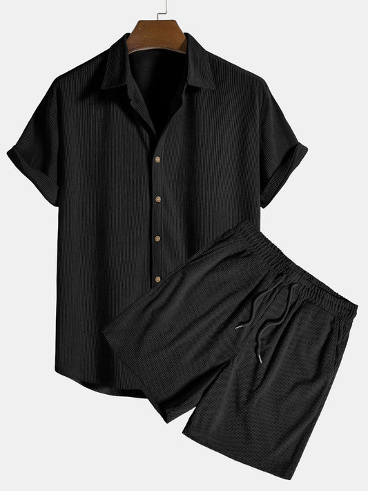 Conjunto de pantalón corto y camisa de verano para hombre - Fridolin