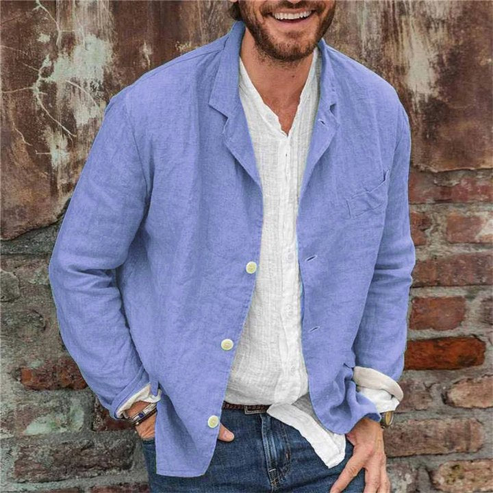 Chaqueta casual de hombre con cuello de solapa