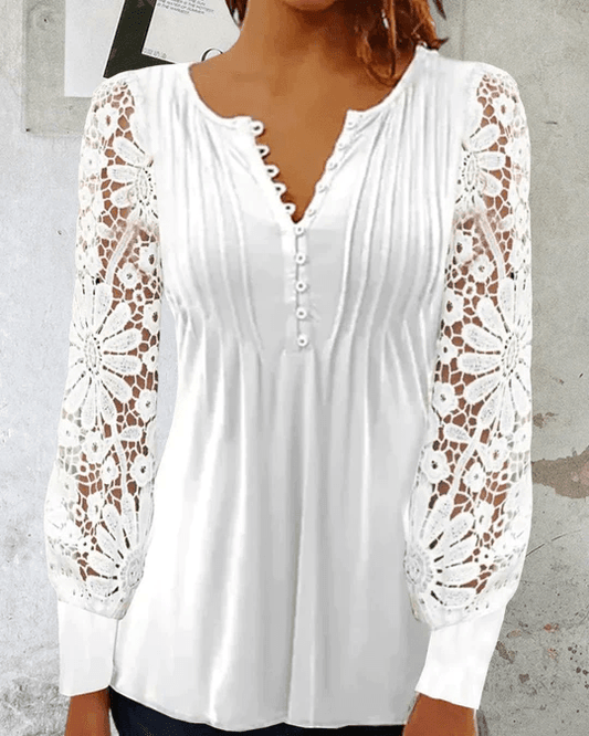 Jeanne - Elegante blusa de manga larga