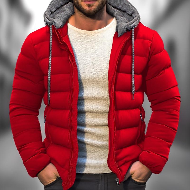 Chaqueta acolchada con capucha para hombre