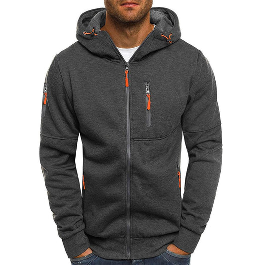 Chaqueta con capucha y varios bolsillos para hombre