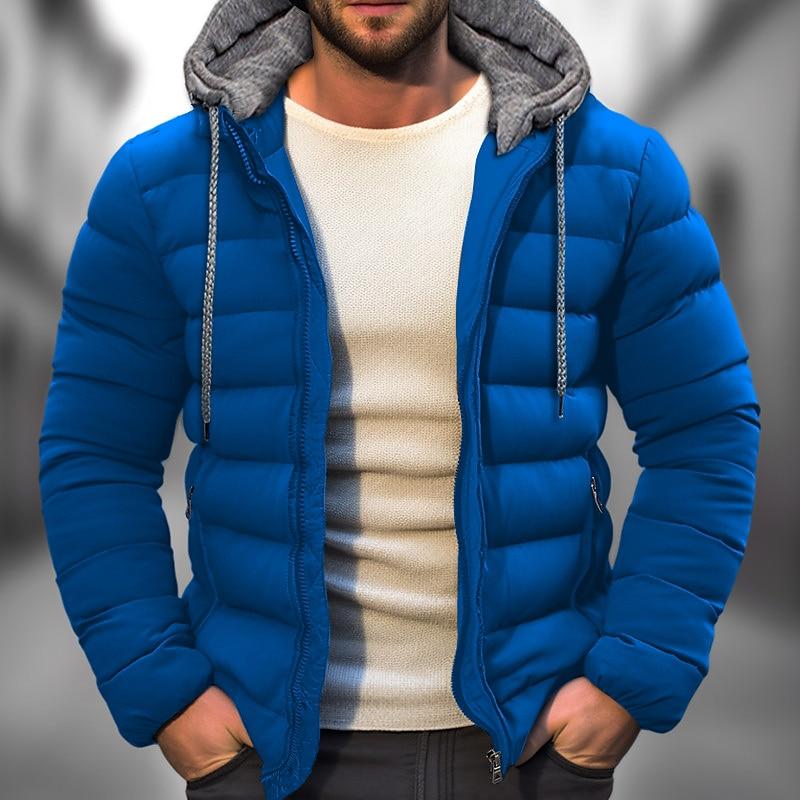 Chaqueta acolchada con capucha para hombre
