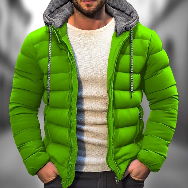Chaqueta acolchada con capucha para hombre