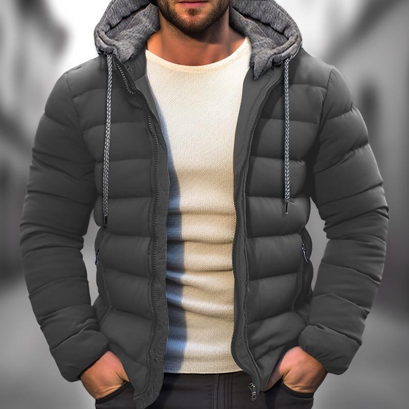 Chaqueta acolchada con capucha para hombre