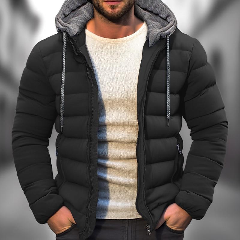 Chaqueta acolchada con capucha para hombre