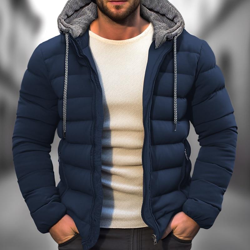 Chaqueta acolchada con capucha para hombre