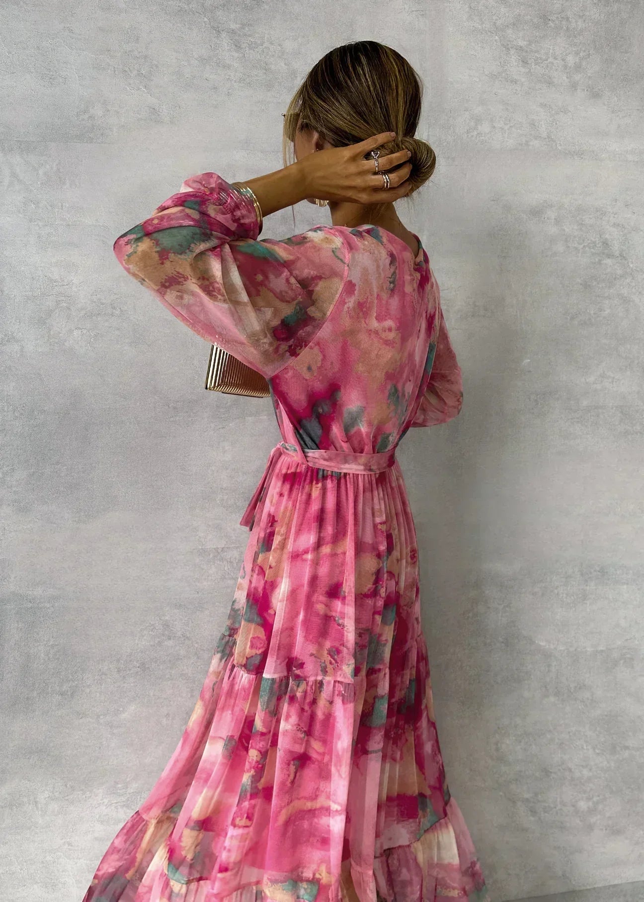 Vestido de verano de manga larga para mujer - Moda moderna y desenfadada