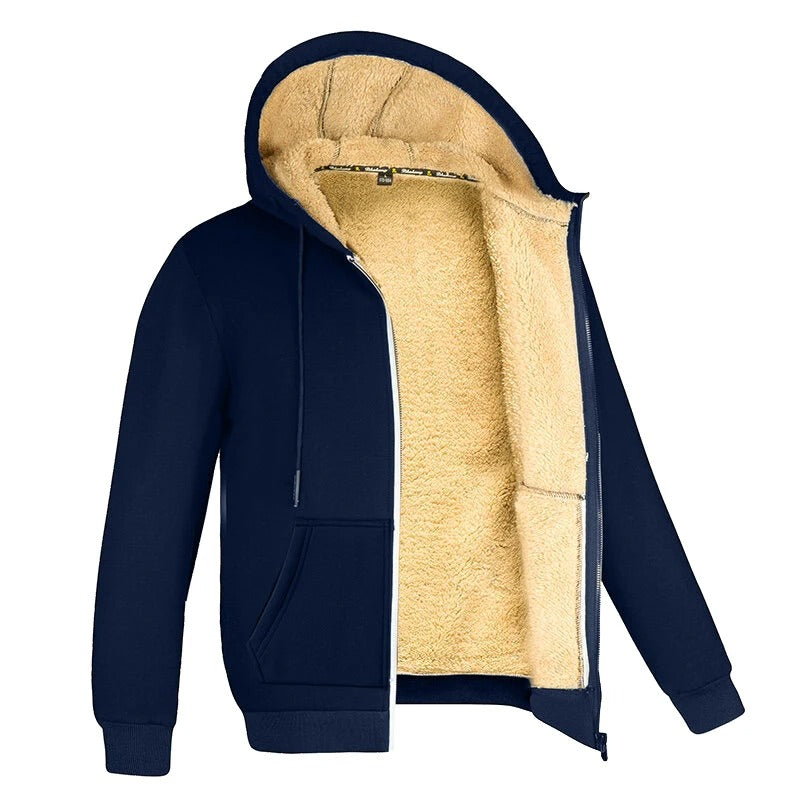 Chaqueta polar gruesa y cálida para hombre