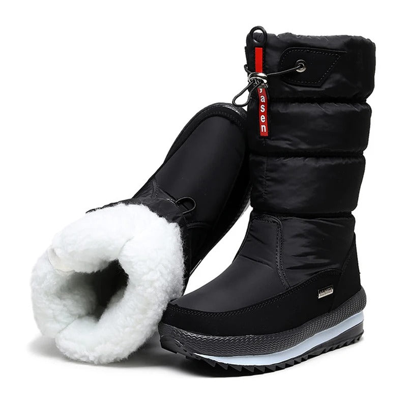 Botas de invierno gruesas y mullidas para mujer