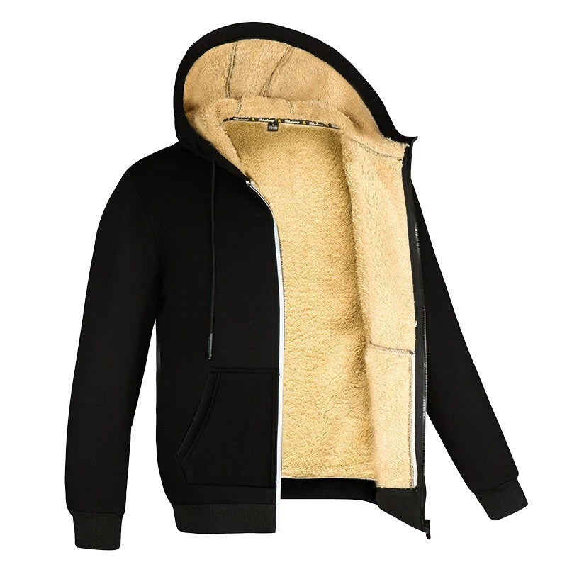 Chaqueta polar gruesa y cálida para hombre