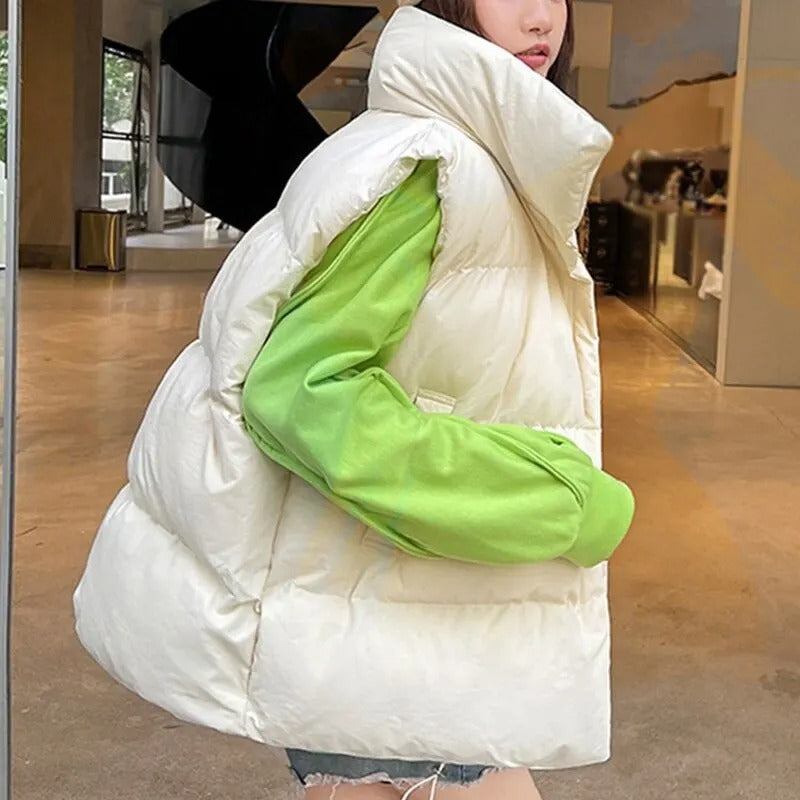 Chaqueta de plumón cálida para mujer