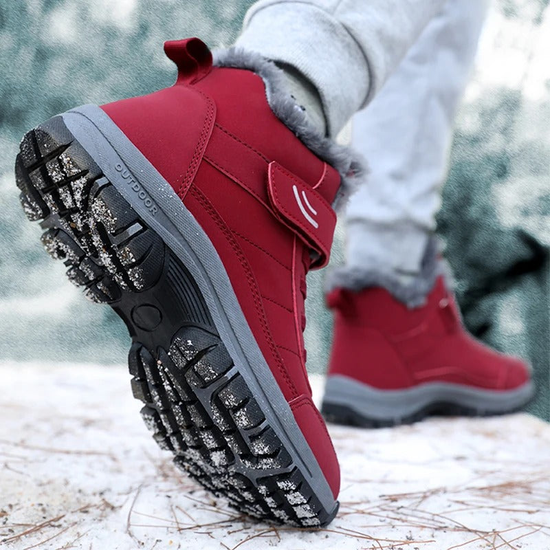 Botas de nieve ligeras de mujer con pelo