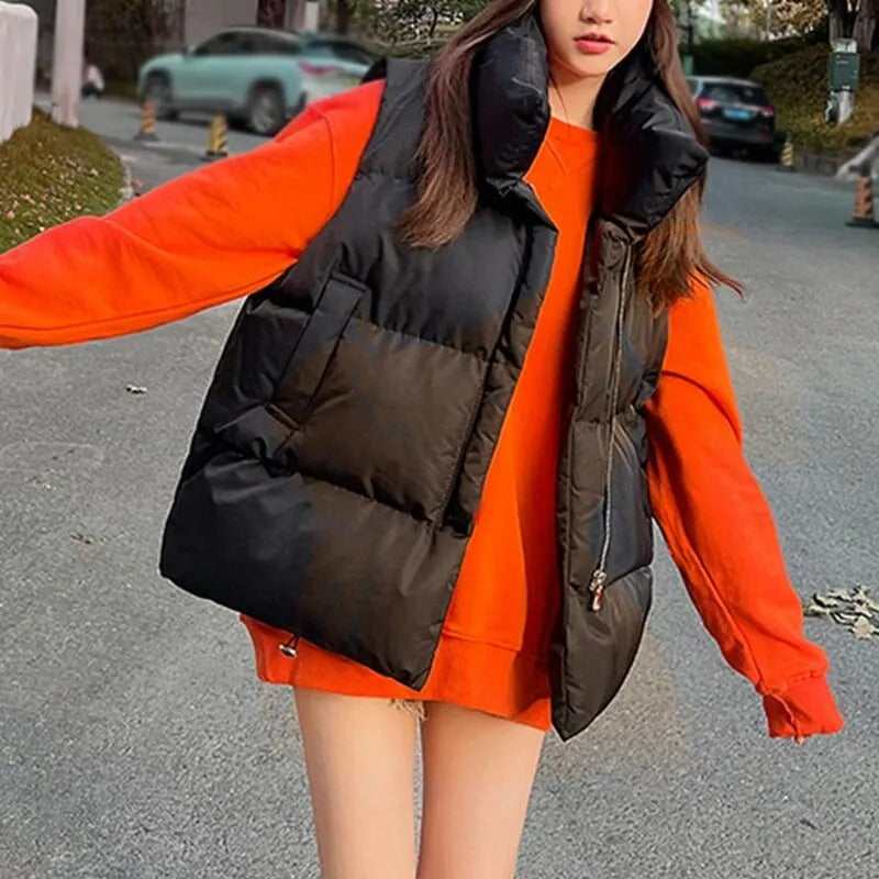 Chaqueta de plumón cálida para mujer