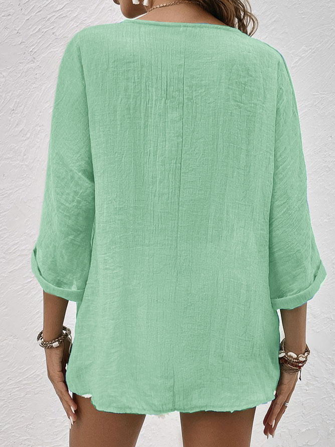 Sarah | Camisa vaporosa de lino con botones