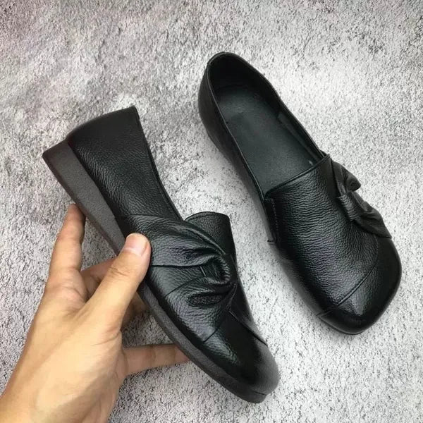 Zapatos de mujer de piel con suela blanda y superficie antideslizante