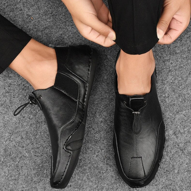 Tommy - Mocasines ortopédicos de piel auténtica para hombre