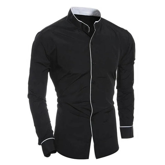 Camisa slim fit de manga larga para hombre
