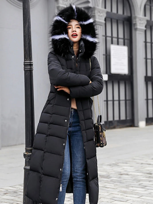 Estella - Abrigo largo de invierno con cinturón para mujer