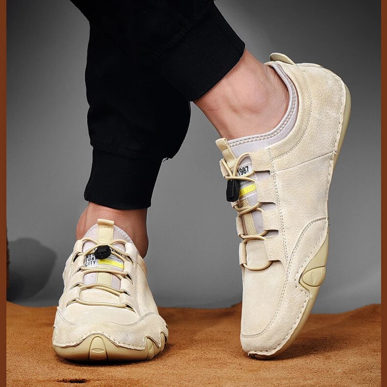 Tommy - Mocasines ortopédicos de piel auténtica para hombre